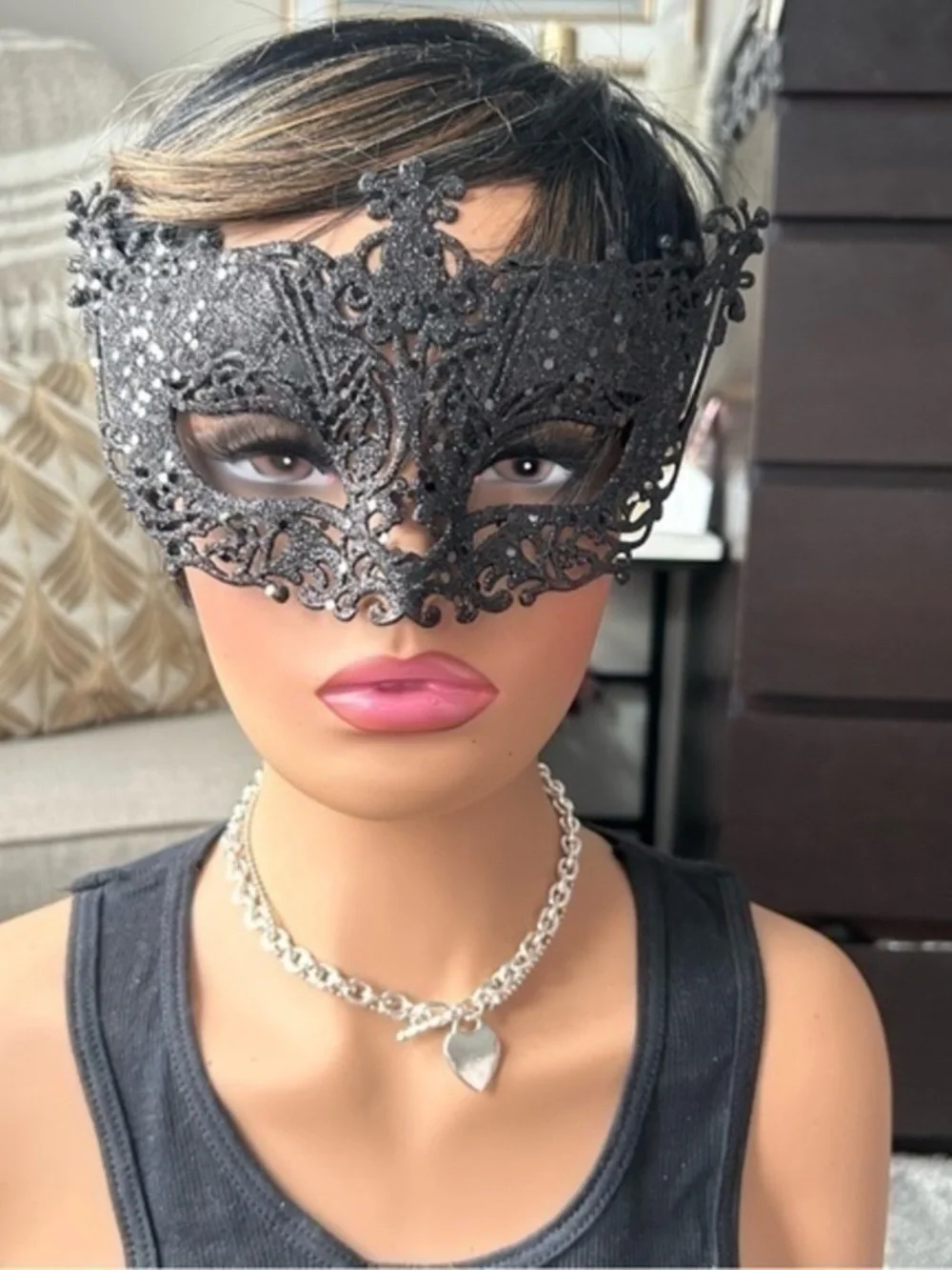🌸Black Lace Venetian Eye Mask - Elegant Women's Accessory